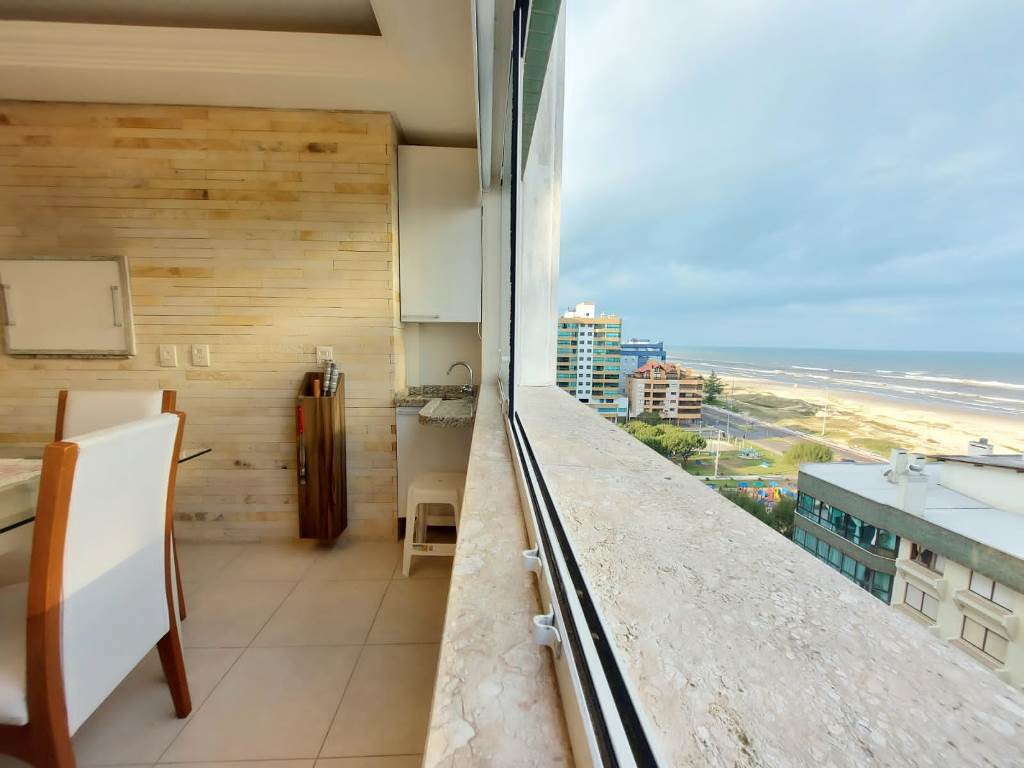 Apartamento 3 D vista praça e mar